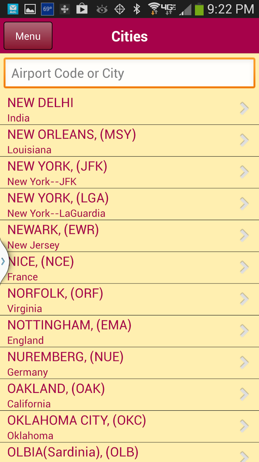 Airport Transit Guide Screen 2