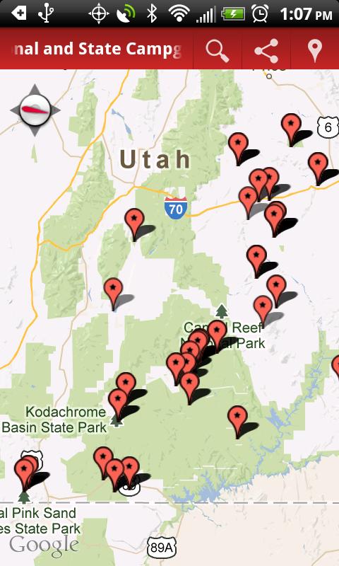 Android application National, State Campground Pro screenshort
