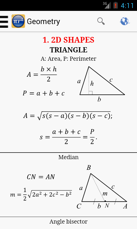 Maths Formulas - screenshot