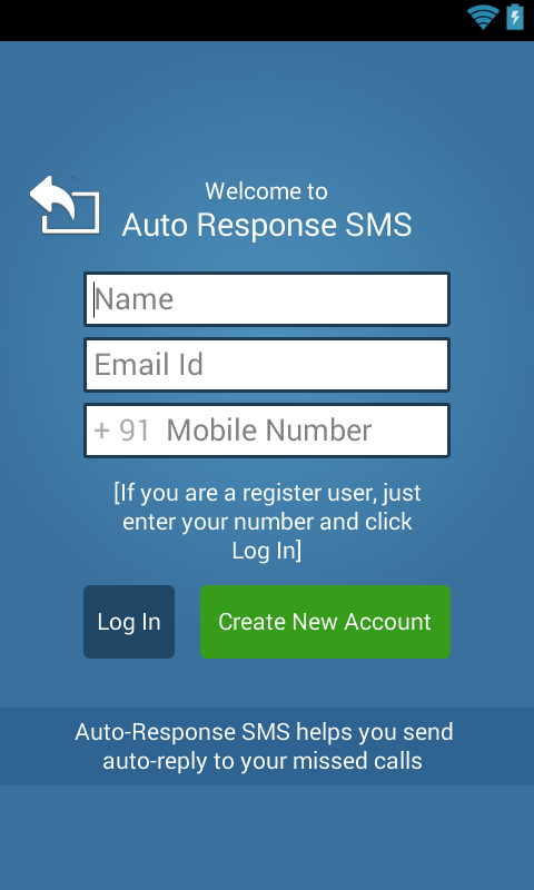 Android application Auto-Response SMS screenshort