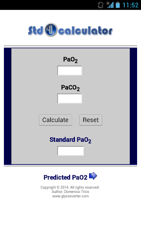 Standard PaO2 Calculator