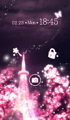キラキラきせかえ壁紙 幻想的な夜桜と月と蝶 Androidアプリ Applion