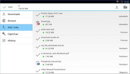 Ponydroid Download Manager - screenshot thumbnail