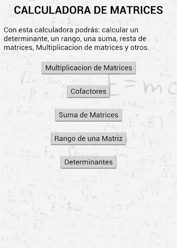 Calculadora de matrices