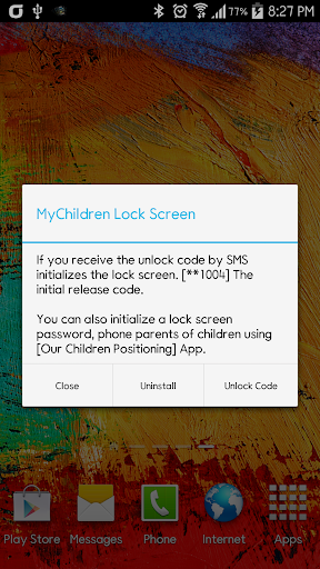 Lock screen initialization