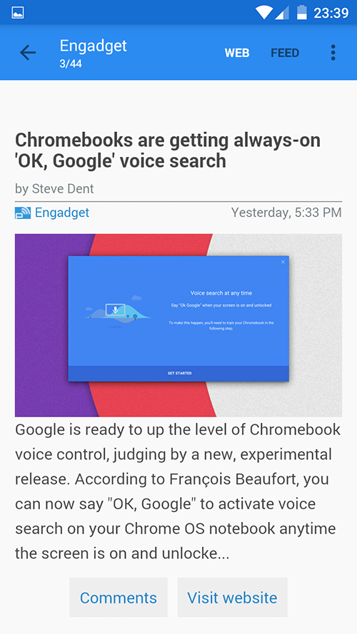   gReader | Feedly | News | RSS – Capture d'écran 