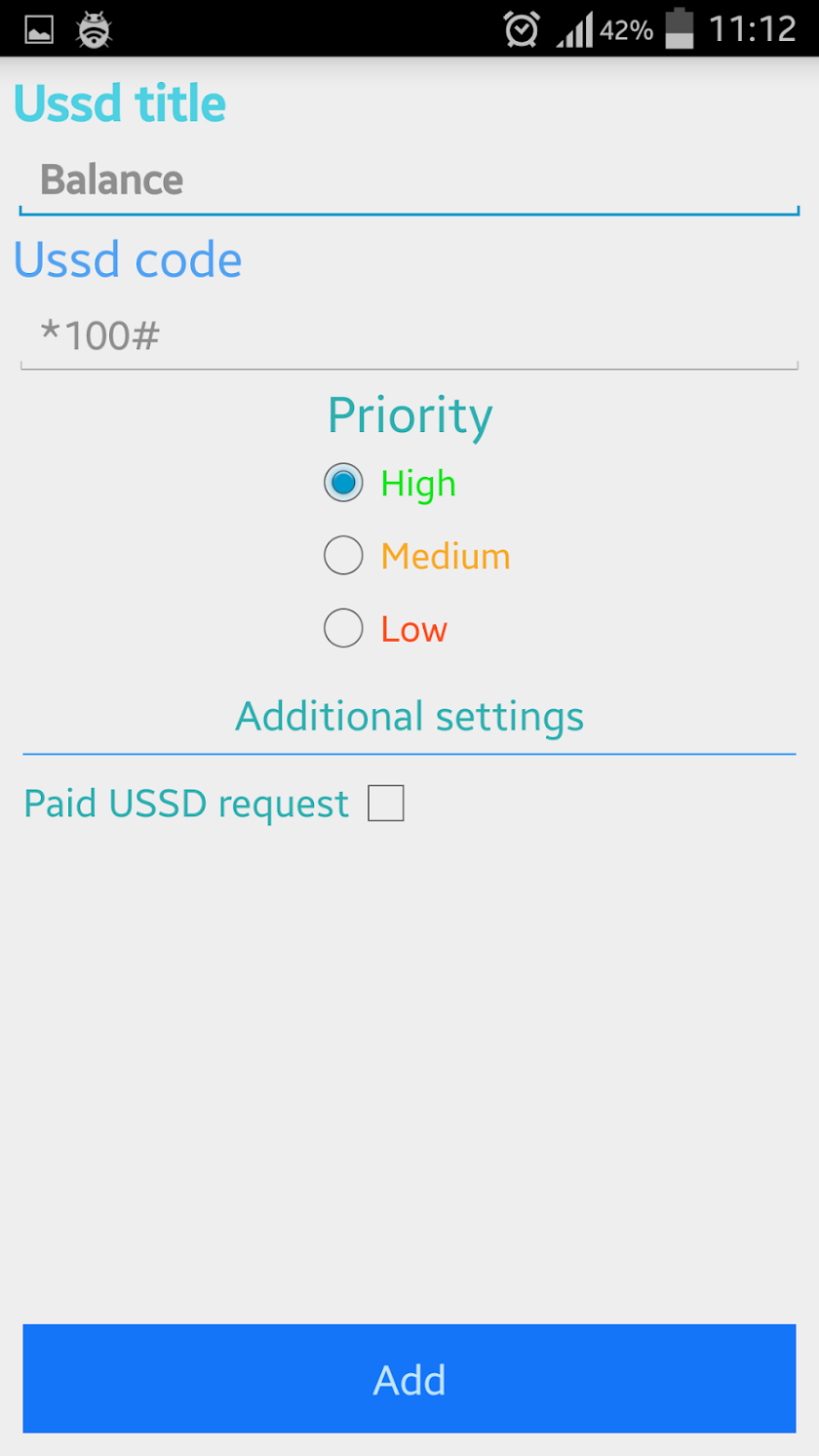 Quick USSD Screen 2
