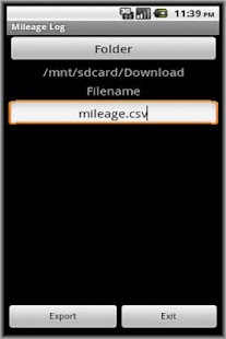 Mileage Log - náhled