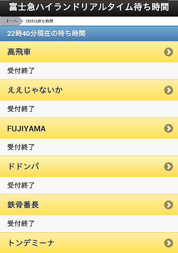 Fujikyu Highland waiting time