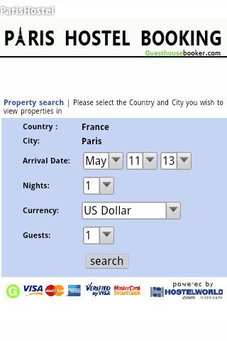 Paris hostel booking