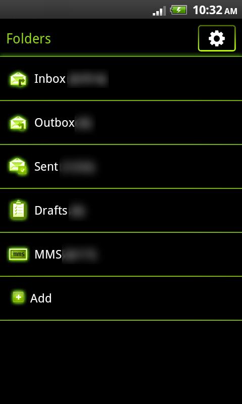 GO SMS Theme Lime Green Neon Screen 4