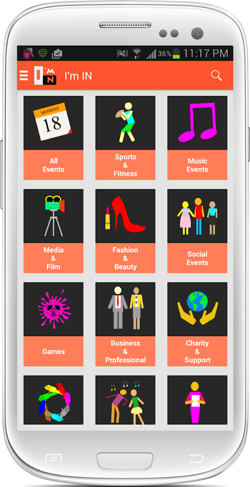 Android application Im IN Plus - Events &amp; Meetups screenshort