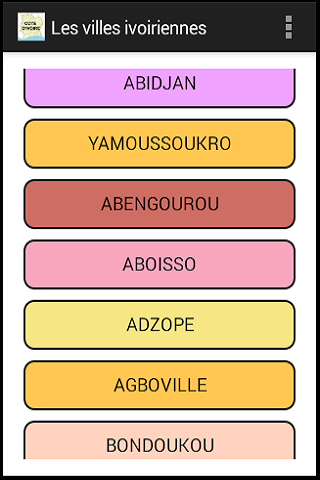 Les villes ivoiriennes