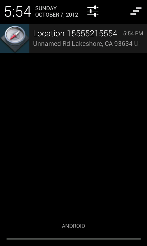 Caller Address Screen 1