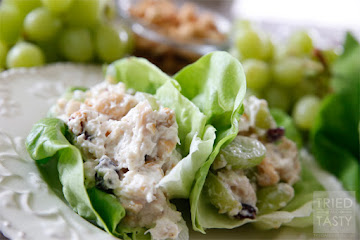 Healthy Cashew Chicken Salad Lettuce Wraps