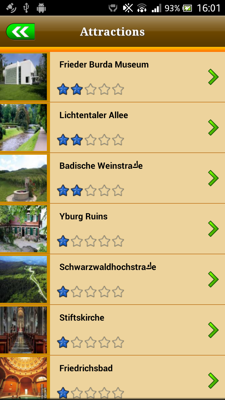 Baden Baden Offline Map Guide Screen 3