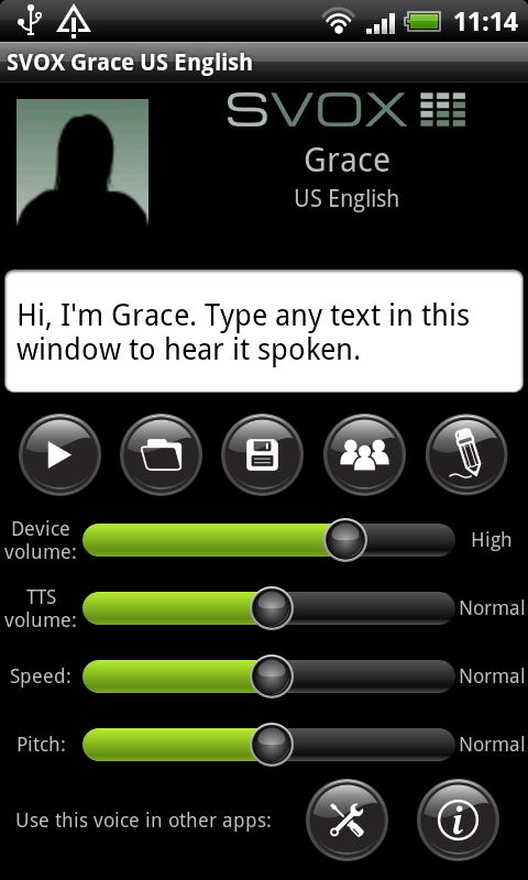 Android application SVOX US English Grace Voice screenshort