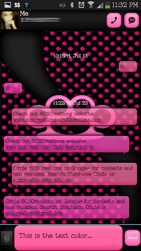 GO SMS - Pink Knuckles