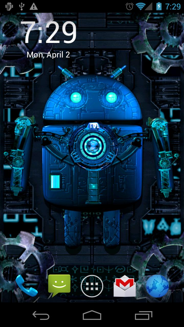 Android application Steampunk Droid Live Wallpaper screenshort