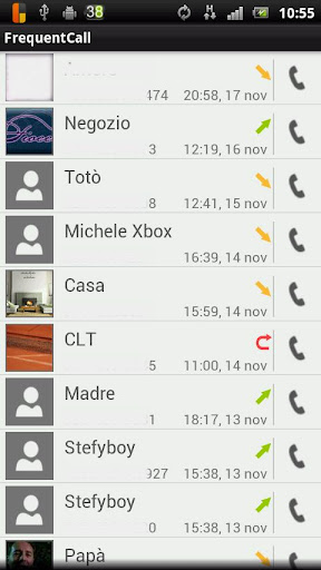 Holo Frequent Call Log