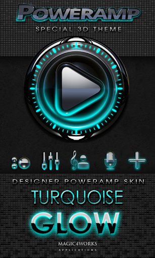 Poweramp skin Turquoise Glow