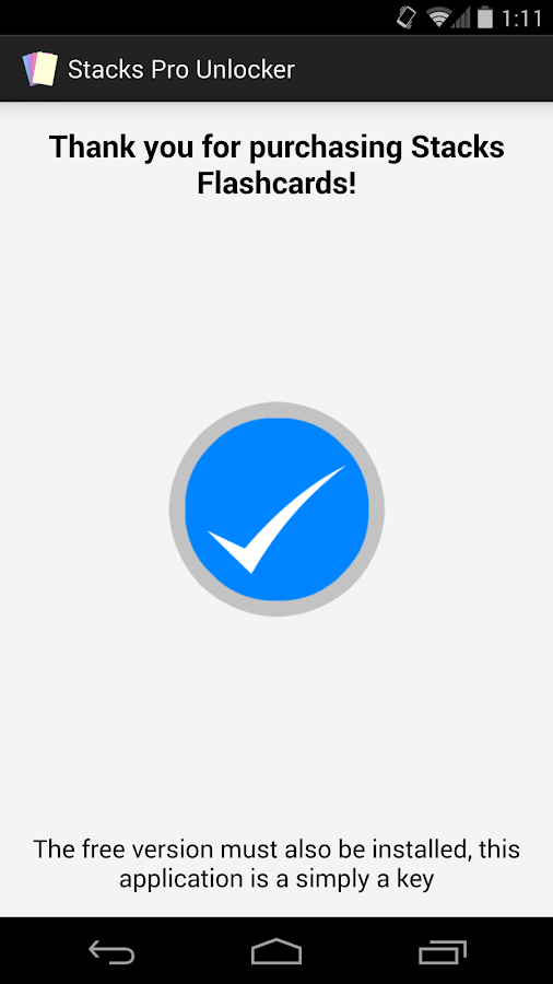 Stacks Flashcards Pro Unlocker Screen 3