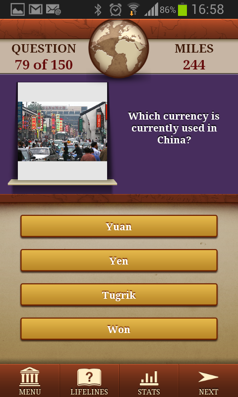 Genius Geography Quiz Screen 3