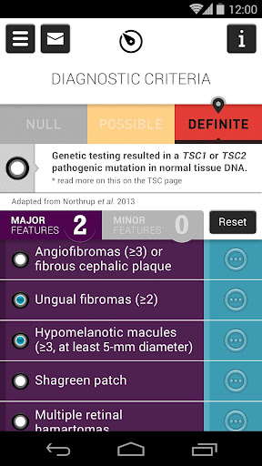 TSC Diagnostic Criteria