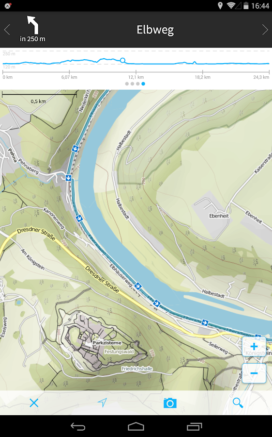 navi app für fahrrad und wandern
