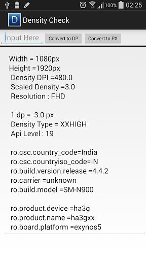 Density Check