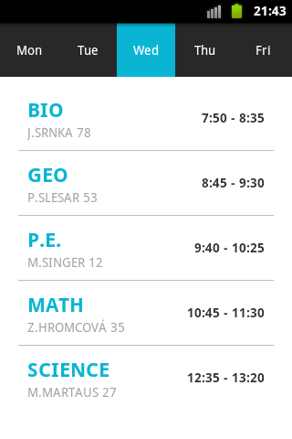 Schedulo - Timetable
