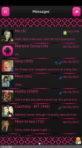 免費下載個人化APP|GO SMS - Hot Pink Pattern app開箱文|APP開箱王