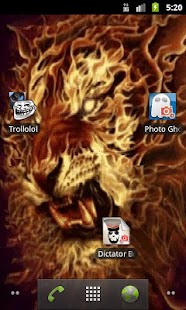 3D Flaming lion live wallpaper