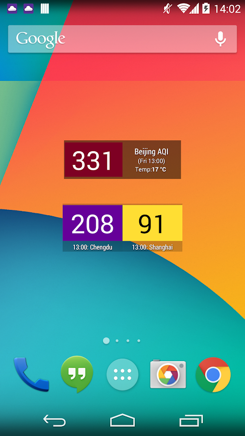 Android application Asia Air Quality 亚洲空气质量 screenshort