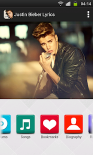 Justin Bieber Lyrics - screenshot thumbnail