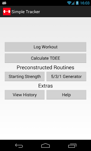 Simple Workout Log