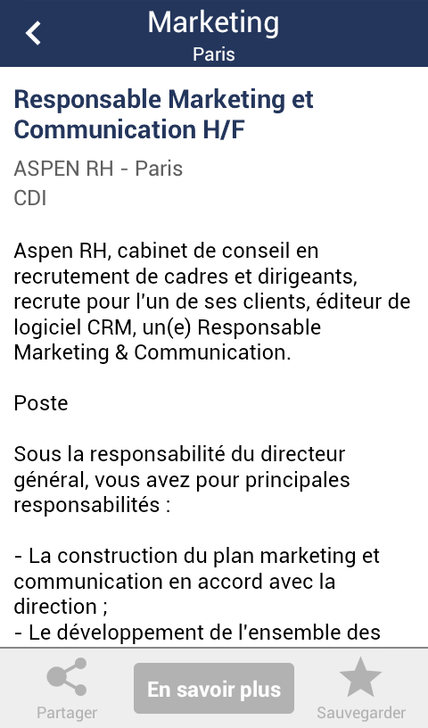 Offres demploi - Travail Screen 3