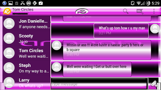 Free Download PinkIt EvolveSms Theme APK for Android