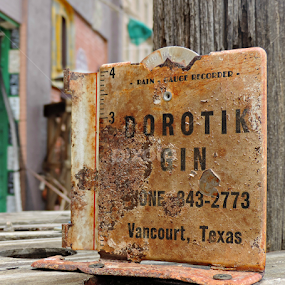 Rusted Old Rain Gauge by Christie Chambers - Artistic Objects Other Objects
