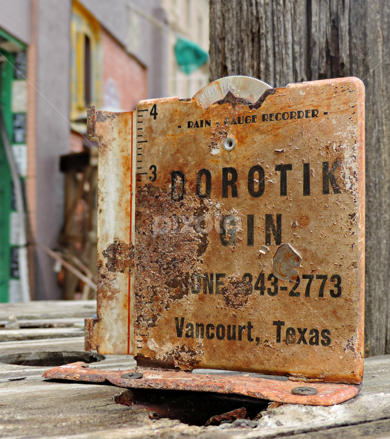 Rusted Old Rain Gauge by Christie Chambers - Artistic Objects Other Objects