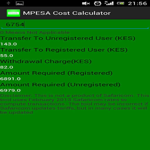 【免費財經App】Mpesa Cost Calculator-New-APP點子