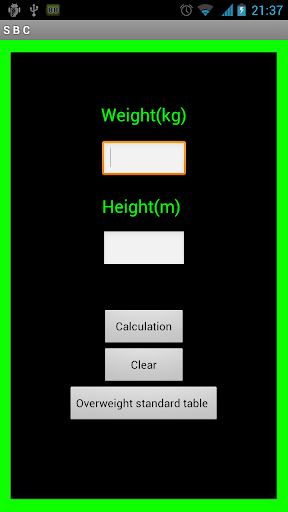 Simple BMI Calculation Engrish