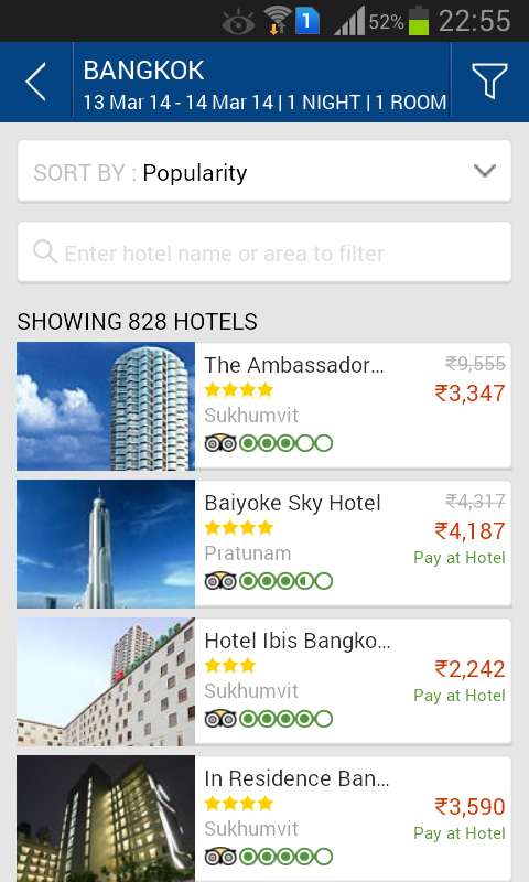how to check hotel booking in make my trip