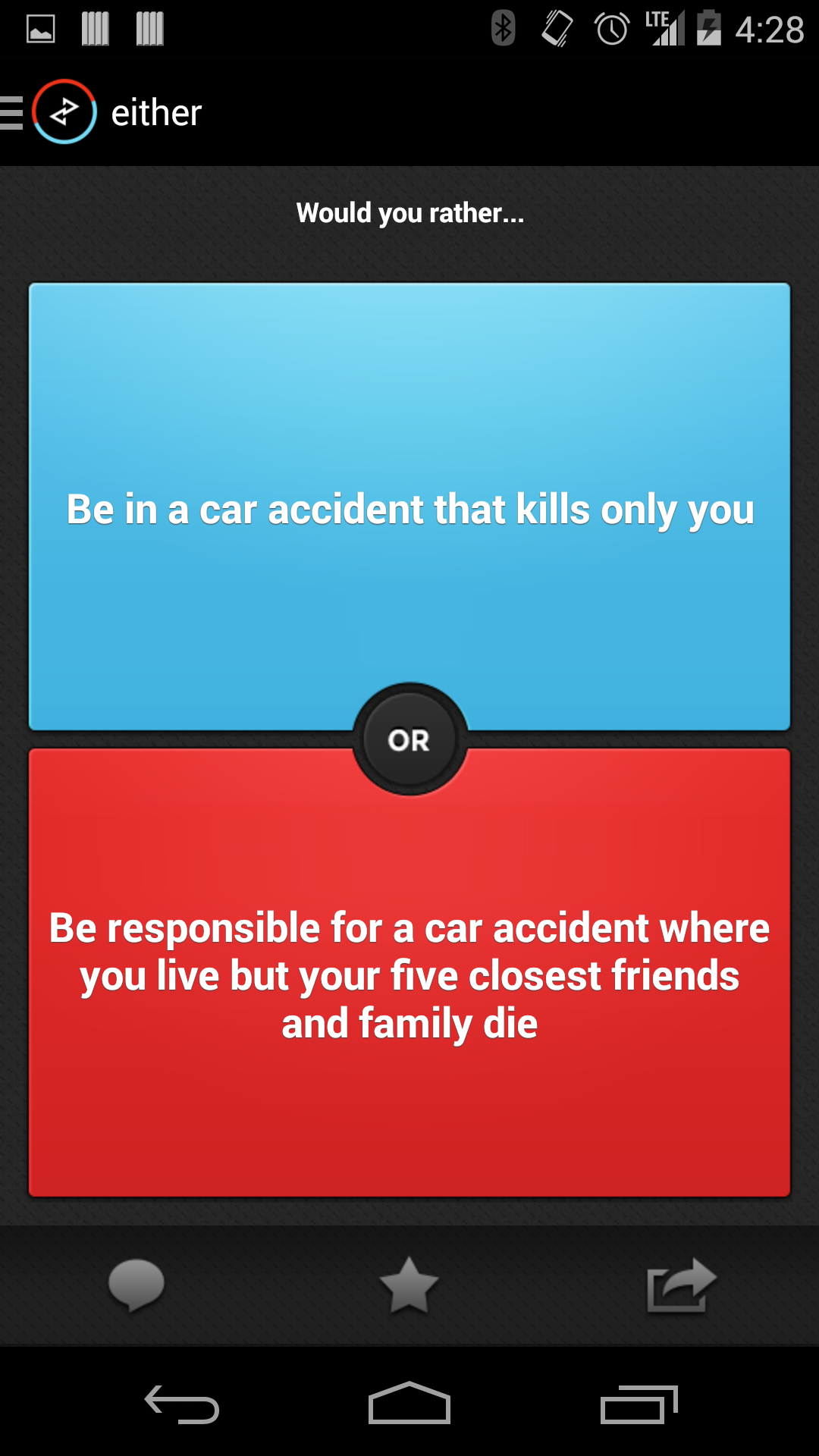 Android application Either screenshort