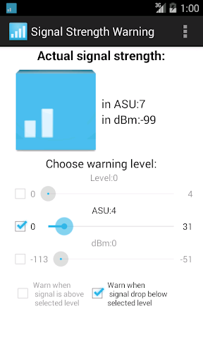 Signal Strength Warning