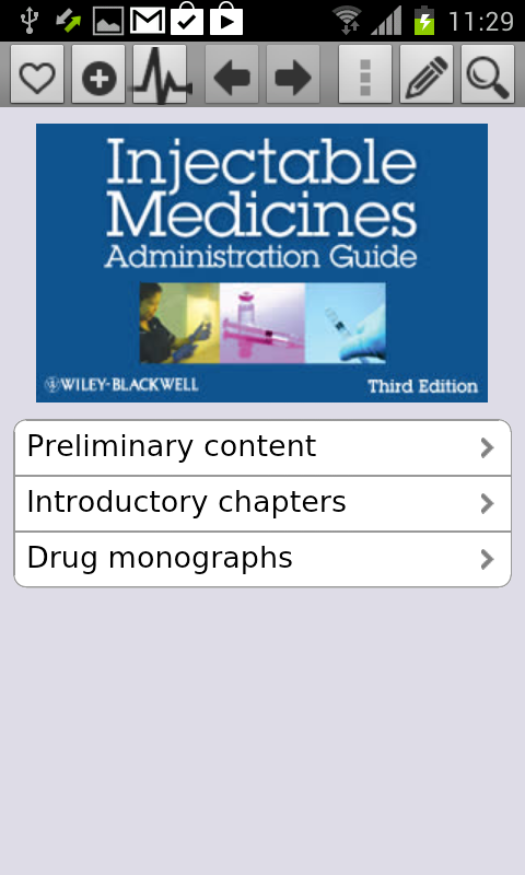 Android application Injectable Medicines Adm Guide screenshort