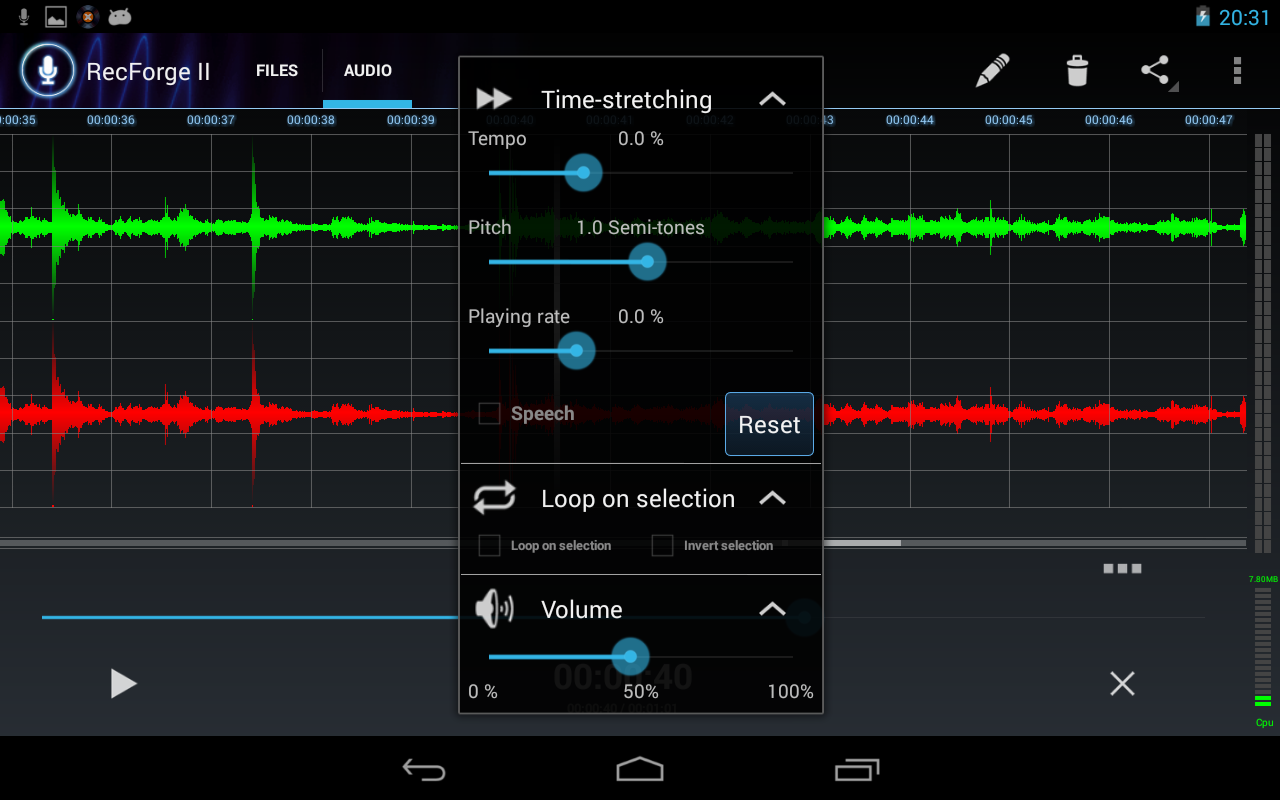 RecForge II Pro Audio Recorder - screenshot