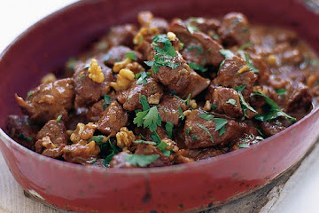 Spiced lamb stew with walnuts and pomegranate