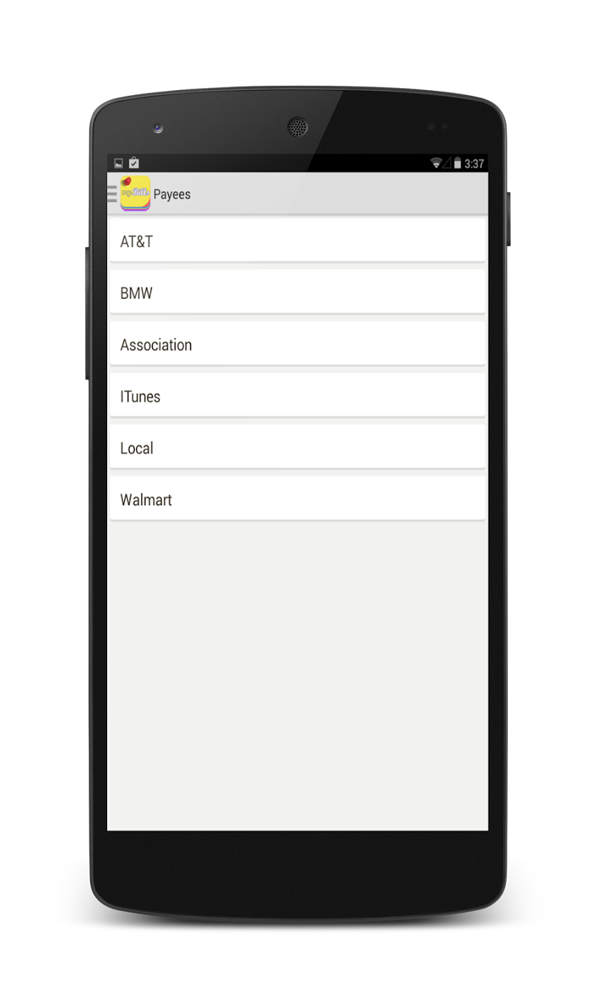 myBills lite - Bills Manager Screen 3