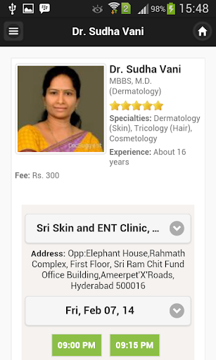 Dr Sudha Vani Appointments